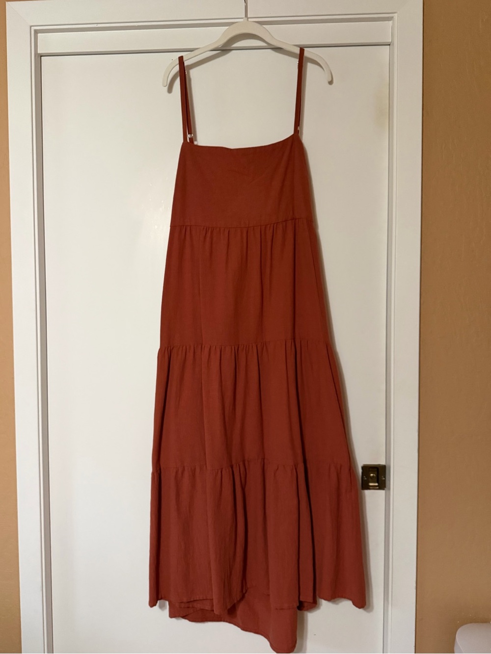 Yireh Linen Dress in Terracotta